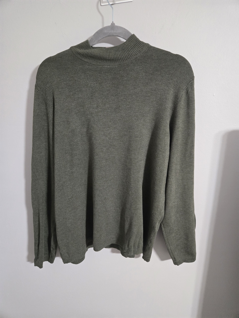 Chico's Olive Green Mock Turtleneck Sweater